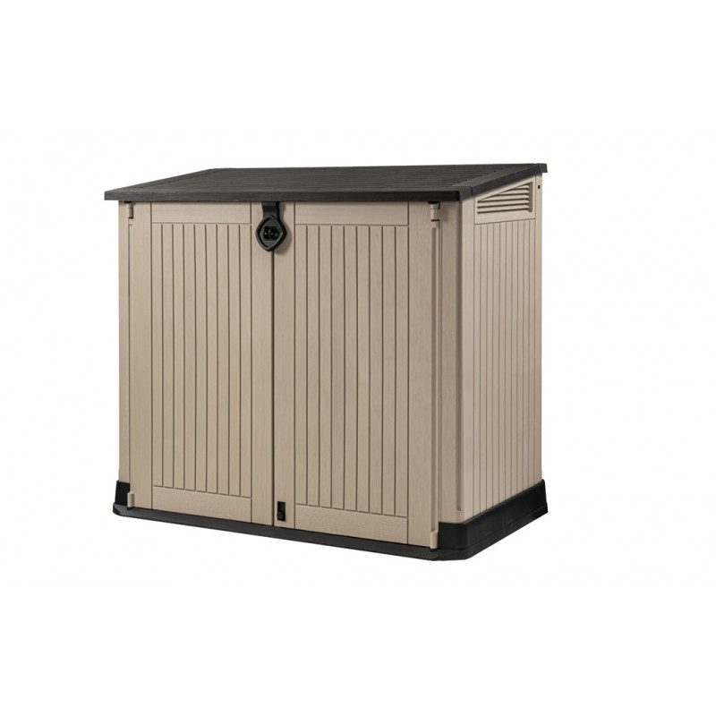 Box porta attrezzi STORE IT OUT in resina Beige-Marrone 132x71,5xh.113,5 cm