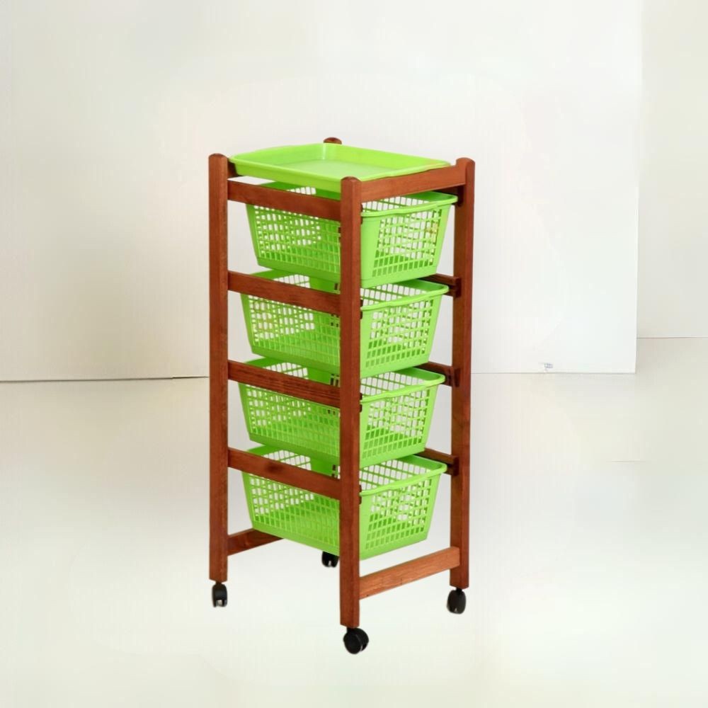 Image of Carrello portafrutta ciliegio 81x38x32