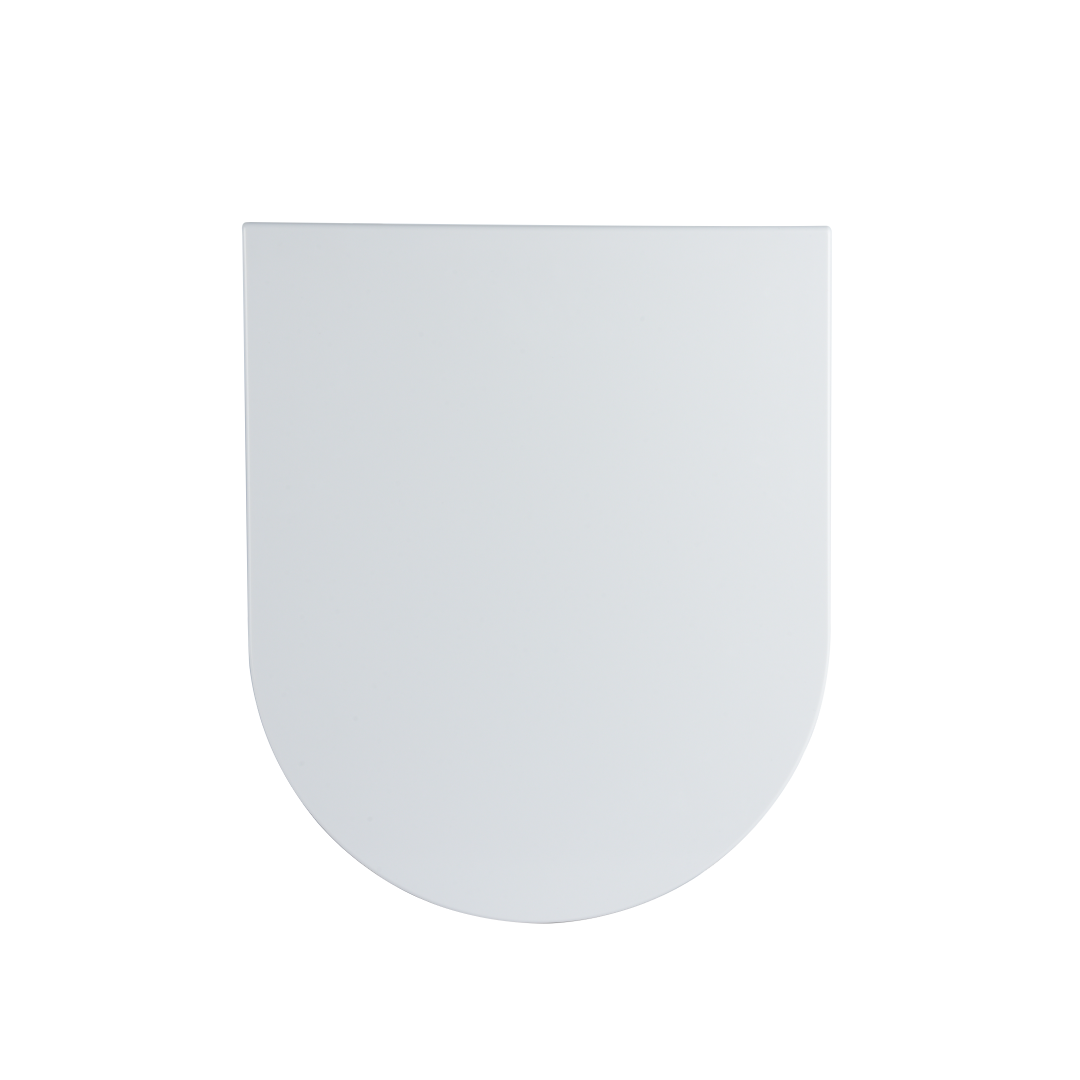 Image of Copriwater forma D compatibile bianco lucido
