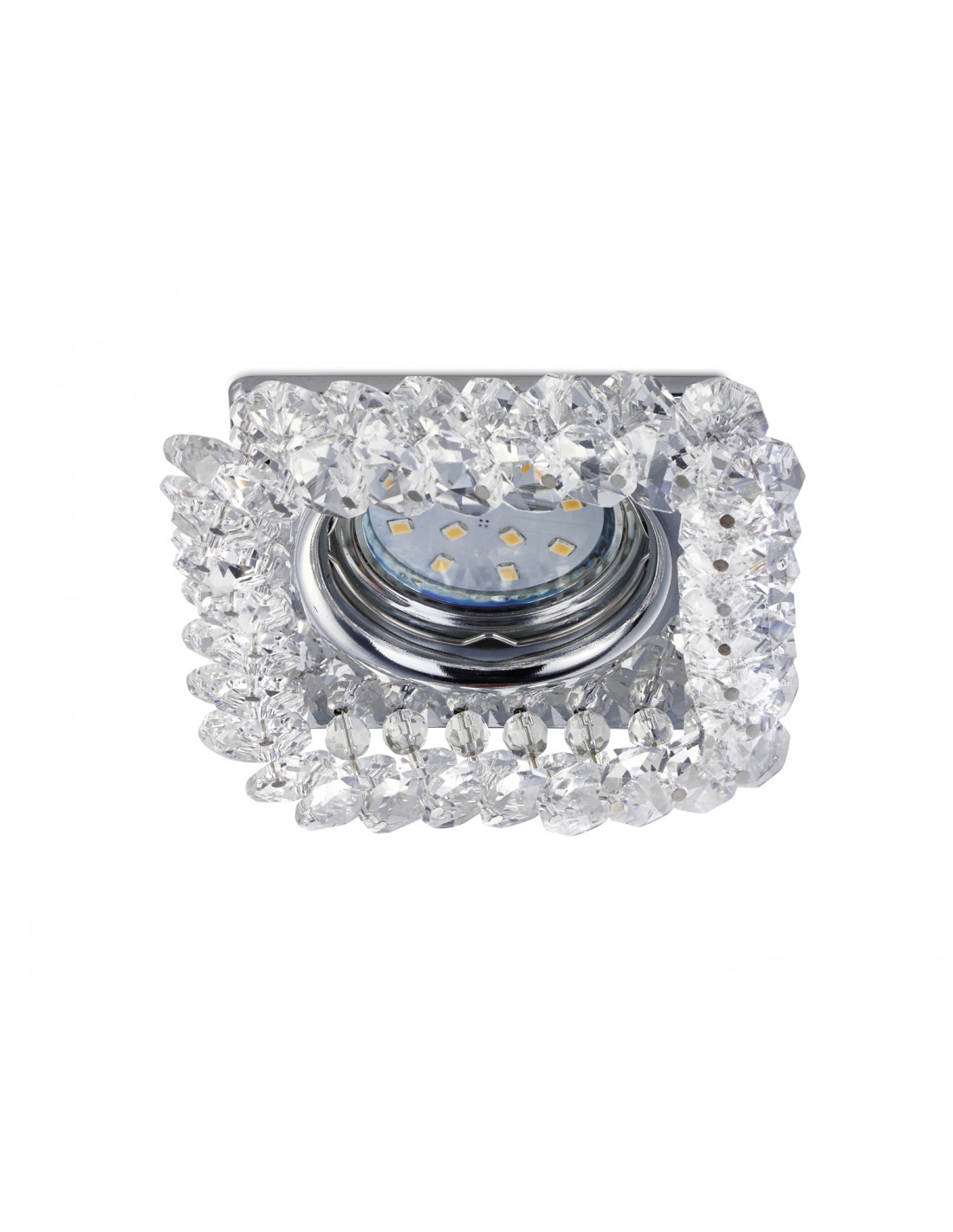 Image of Faretto da Incasso Dolomite 1xGU10 Cromo Con Kristallglas 10x10 cm Trio Lighting