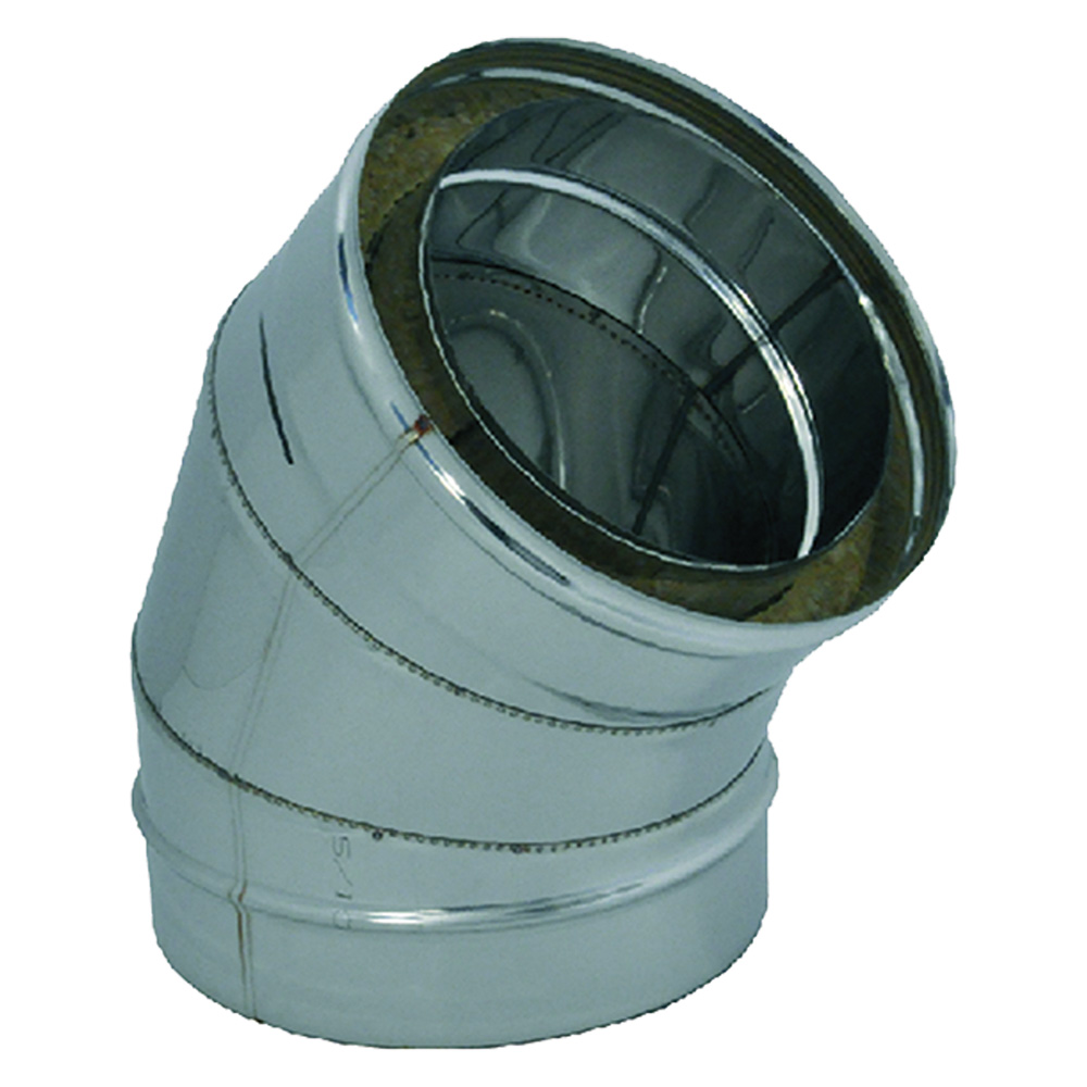 Gomito doppia parete 45° ø 25/30 cm