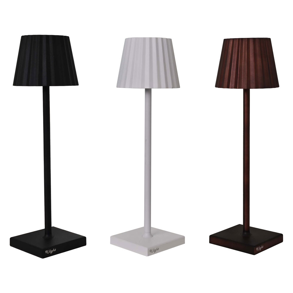 Lampada da tavolo ricaricabile 10x10xh.38 cm