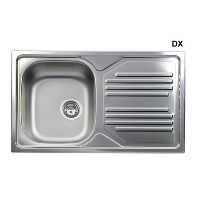 Image of Lavello incasso acciaio inox 1 vaschetta cm 86 gocciolatoio dx