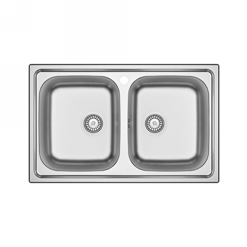 Image of Lavello incasso acciaio inox 80x50 cm