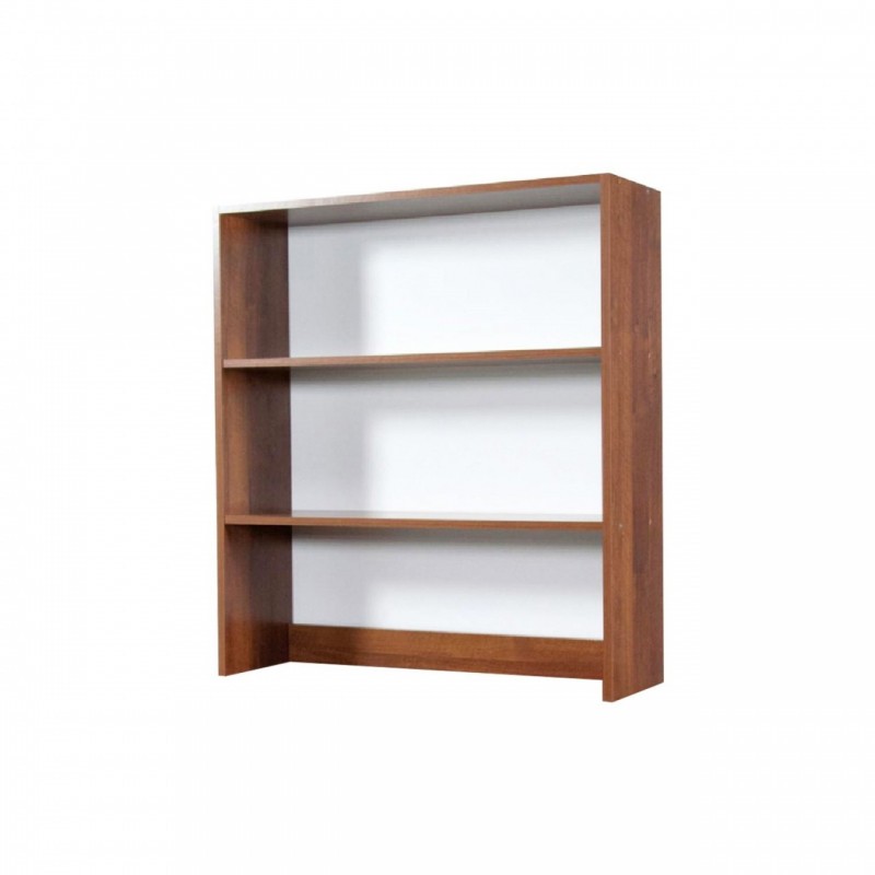 Image of Libreria da appoggio per scrivania 2 ripiani noce antico h.105x90x29 cm(ANGELA)