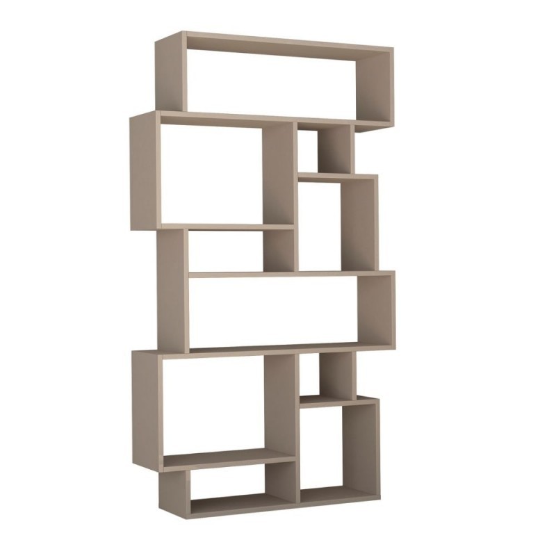 Libreria orizzontale bifacciale tortora Karmato 96x25,5xh.168,5 cm cm (KARMATOTORTORA-MKT02131507)