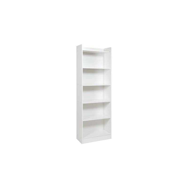 Image of Mobile Libreria Bianco Frassinato 6 ripiani H180x64x29 cm (ALESSIA)