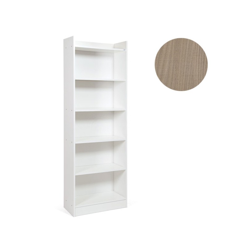 Image of Mobile Libreria colore olmo 6 ripiani h. 180x64x29 cm (ALESSIA)