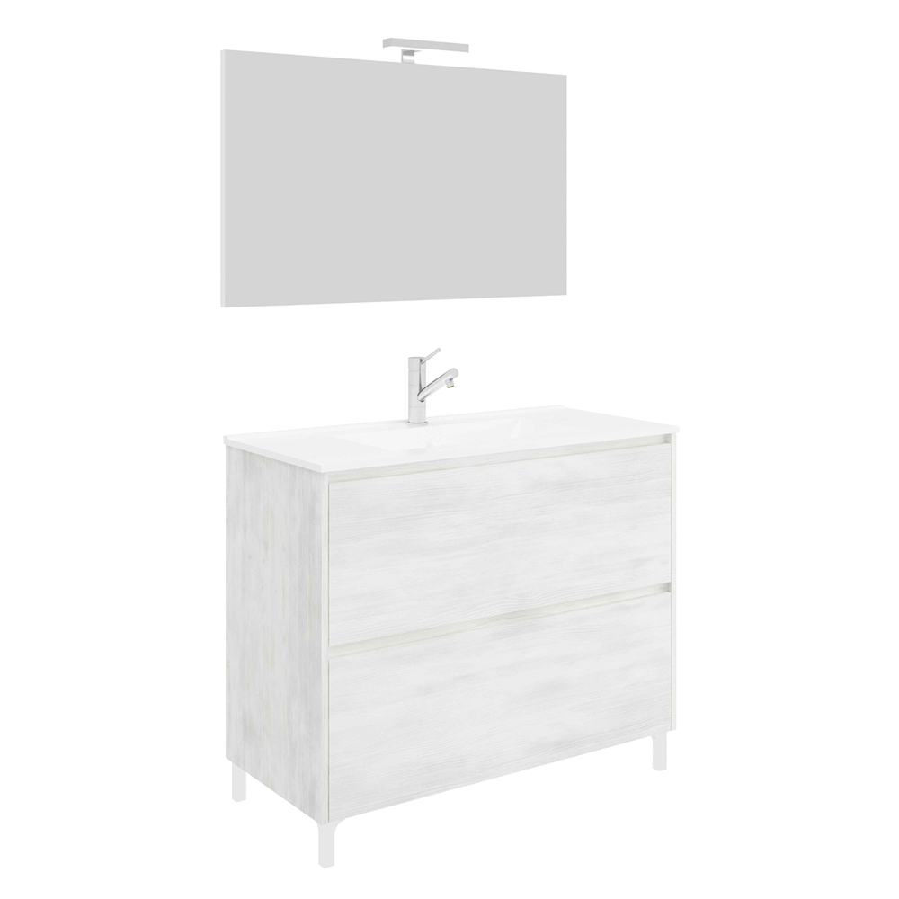 Mobile bagno rovere bianco 80x47xh85 cm