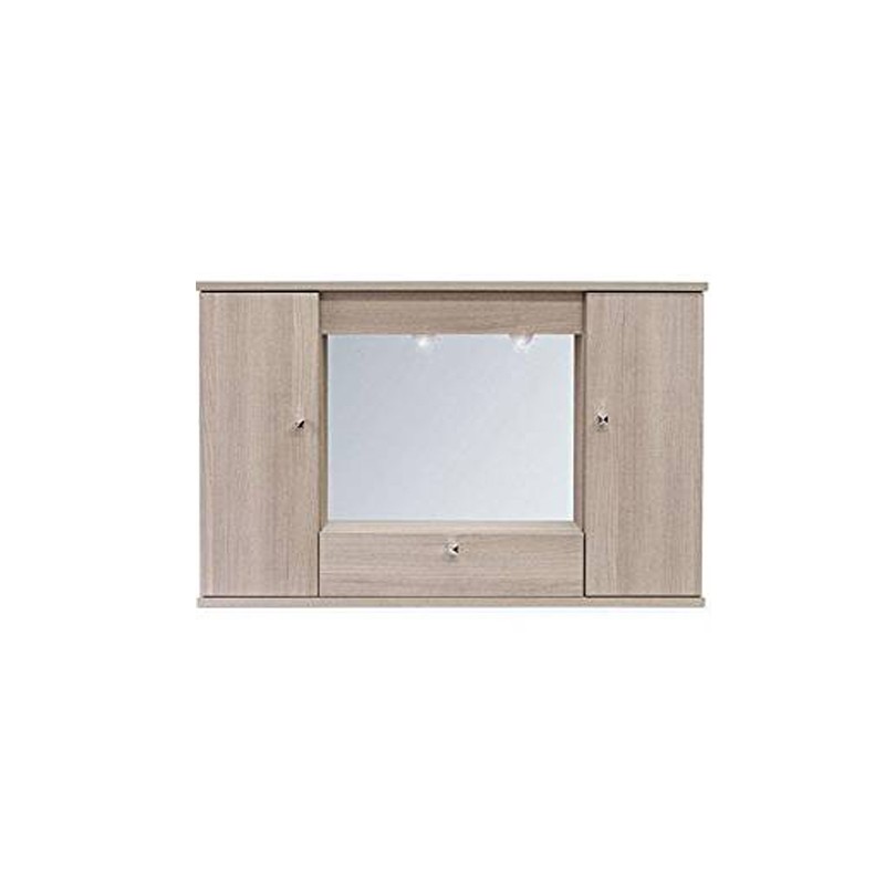 Image of Mobile specchiera da bagno olmo 2 ante con ribalta h.61x93x14 cm