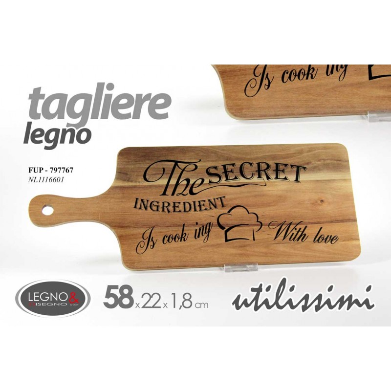 12x Tagliere in legno acacia bar ristoranti pub cm 58 x 22