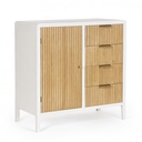 Credenza bianca e naturale 1a-4c