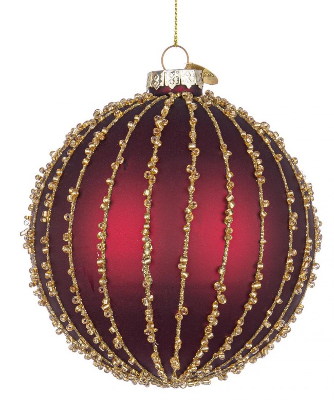 Sfera rossa d100 per Natale