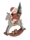 Orso alton stand rosso c-cavallino Natale