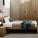 Letto 2 posti  Noce Naturale