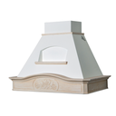 Cappa aspirante DESIRE/SOFIA in acciaio inox c/cornice in legno intarsio cm 60  