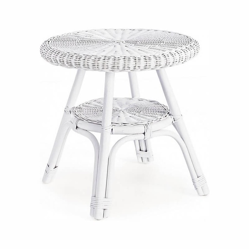 [2084850] Tavolino Alliss bianco in rattan D52 (copia)