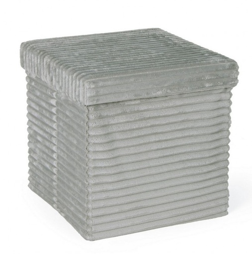 [BIZ0734141] Pouf pieghevole in velluto grigio
