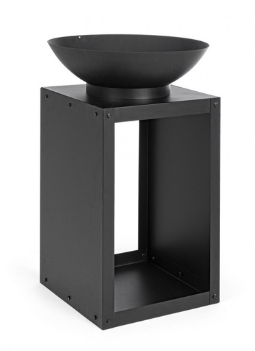 [BIZ0782421] Braciere nero 50x75 cm per giardino