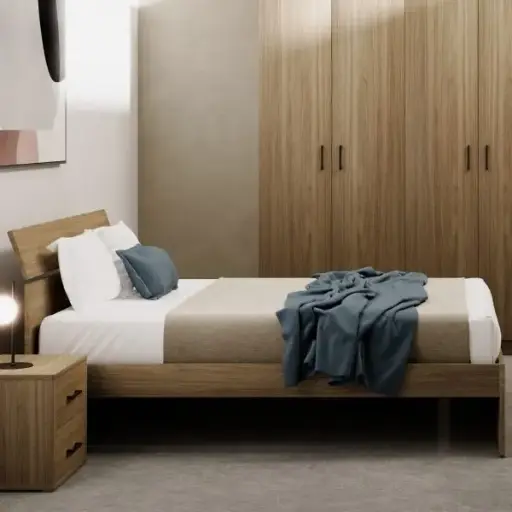 [2103418] Letto 2 posti  Noce Naturale